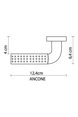 2 poignées de porte à clé Ancône - 11,8 x 2,4 x 6,4 cm - finition chrome/satin/nickel