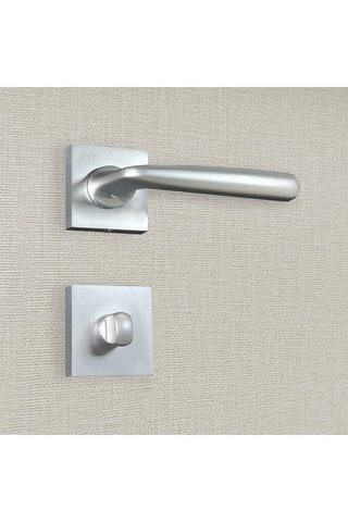 2 poignées de porte à condamnation Anita - 12,5 x 6,1 x 3 cm - aspect chrome mat