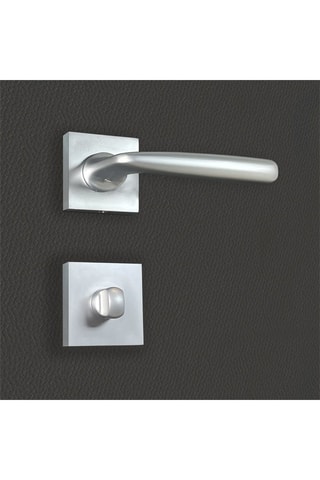 2 poignées de porte à condamnation Anita - 12,5 x 6,1 x 3 cm - aspect chrome mat