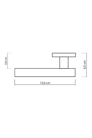 2 poignées de porte à cylindre Flora - 13,4 x 5,8 x 4 cm - aspect cuivre patiné noir