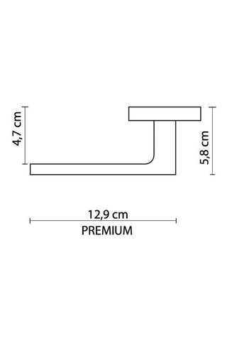 2 poignées de porte à clé Premium - 12 x 5,8 x 4,7 cm - décor chêne blanc