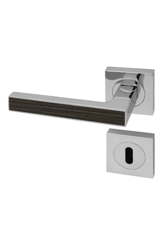 2 poignées de porte à clé Premium - 12 x 5,8 x 4,7 cm - décor chêne cendré