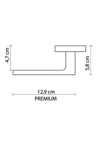 2 poignées de porte à clé Premium - 12 x 5,8 x 4,7 cm - décor textile perle