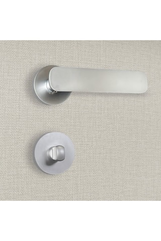 2 poignées de porte à condamnation Eva - 13,5 x 5,3 x 3,4 cm - aspect chrome mat