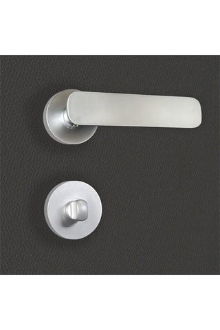 2 poignées de porte à condamnation Eva - 13,5 x 5,3 x 3,4 cm - aspect chrome mat