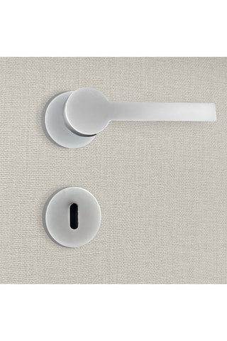 2 poignées de porte à clé Marina - 14,6 x 5,2 x 4,1 cm - aspect chrome mat