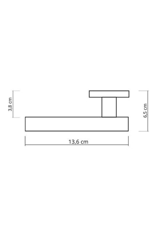 2 poignées de porte à condamnation Flavia - 13,6 x 6,5 x 3,8 cm - aspect chrome mat