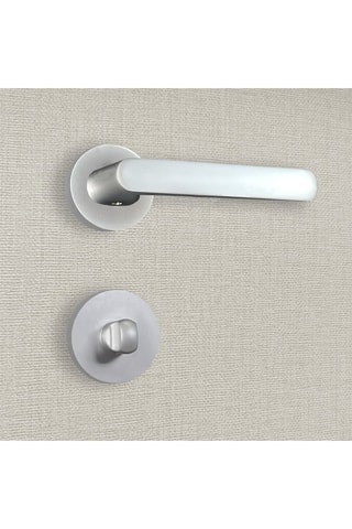 2 poignées de porte à condamnation Dalia - 12,9 x 6 x 3,7 cm - aspect chrome mat