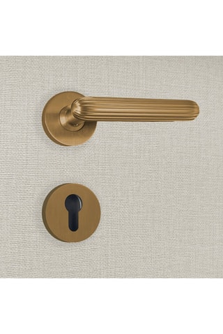 2 poignées de porte à cylindre Tina - 13 x 6 x 3,9 cm - aspect or mat