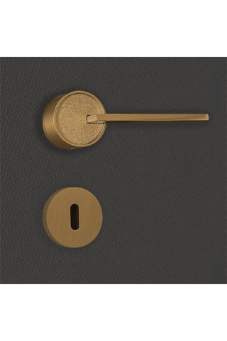 2 poignées de porte à clé Gulia - 12,6 x 5,5 cm - aspect or