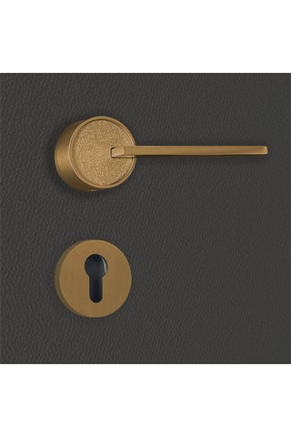 2 poignées de porte à cylindre Gulia - 12,6 x 5,5 cm - aspect or