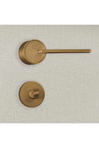 2 poignées de porte à condamnation Gulia - 12,6 x 5,5 cm - aspect or