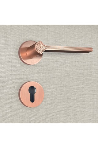 2 poignées de porte à cylindre Cristina - 13,4 x 5,8 x 4 cm - aspect or rose