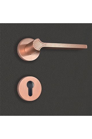 2 poignées de porte à cylindre Cristina - 13,4 x 5,8 x 4 cm - aspect or rose