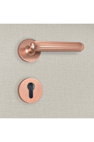 2 poignées de porte à cylindre Livia - 13,4 x 5,8 x 4 cm - aspect or rose