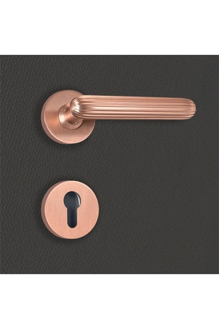 2 poignées de porte à cylindre Livia - 13,4 x 5,8 x 4 cm - aspect or rose