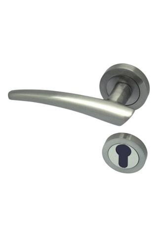 Poignée à cylindre Bergame - Finition satin nickel - Porte de 30 à 50 mm
