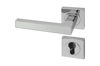 Poignée à cylindre Premium - Chromé et chêne blanc - Porte de 30 à 50 mm