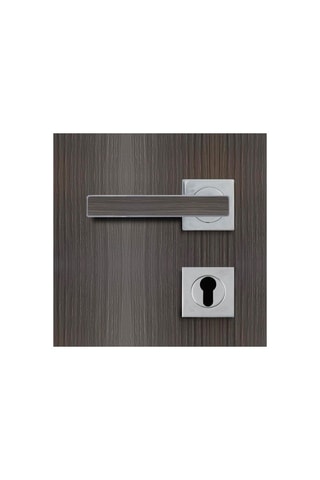 Poignée à cylindre Premium - Chromé et imitation chêne cendré - Porte de 30 à 50 mm