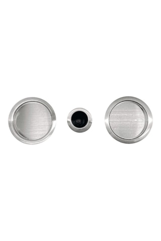 Poignée cuvette encastrée ronde avec tire-doigt - Gris - Toutes portes coulissantes