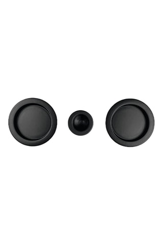 Poignée cuvette encastrée ronde avec tire-doigt - Noir - Toutes portes coulissantes