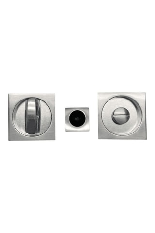 Poignée cuvette encastrée carrée à condamnation avec tire-doigt - Gris - Toutes portes coulissantes