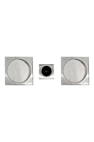 Poignée cuvette encastrée carrée avec tire-doigt - Gris - Toutes portes coulissantes