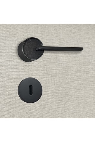 2 poignées à clé Alma - Noir mat - Porte de 30 à 50 mm