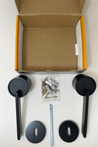 2 poignées à clé Alma - Noir mat - Porte de 30 à 50 mm