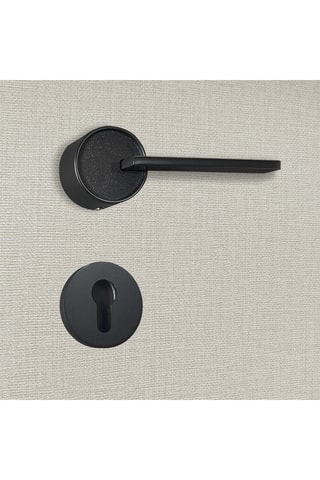 2 poignées à cylindre Alma - Noir mat - Porte de 30 à 50 mm