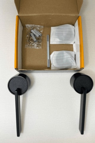 2 poignées à cylindre Alma - Noir mat - Porte de 30 à 50 mm