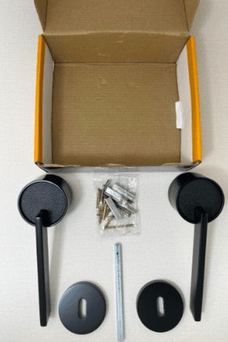 2 poignées à condamnation Alma - Noir mat -  Porte de 30 à 50 mm