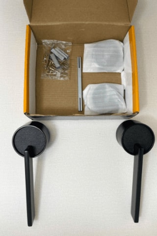 2 poignées à condamnation Alma - Noir mat -  Porte de 30 à 50 mm