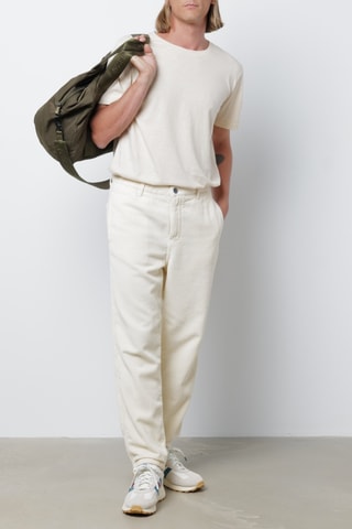 Pantaloni in velluto - Ecrù