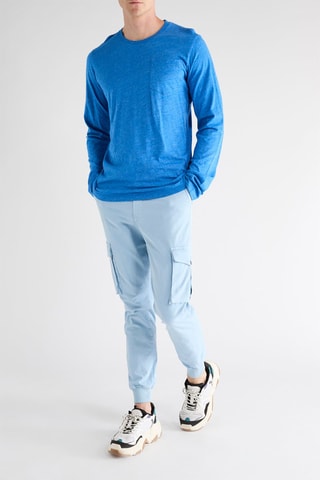 Pantaloni cargo - Celeste