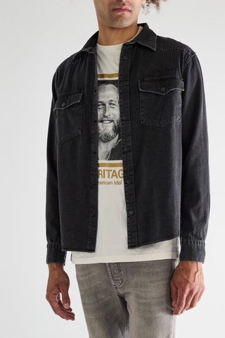 Sovracamicia in jeans - Antracite