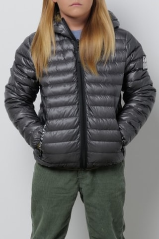 Dubbelzijdige Gewatteerde Jas met Capuchon - Kaki en Zwart