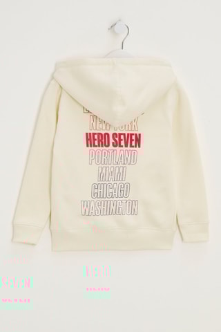 Felpa con cappuccio - Ecrù