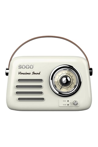 Oplaadbare Retro Radio - Crèmekleurig