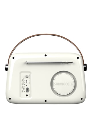 Oplaadbare Retro Radio - Crèmekleurig