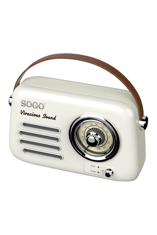 Oplaadbare Retro Radio - Crèmekleurig