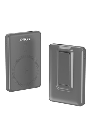 Magnetische Draadloze Powerbank - 5000 mAh - Grijs