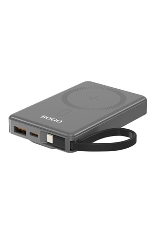 Magnetische Draadloze Powerbank - 10000 mAh - Grijs