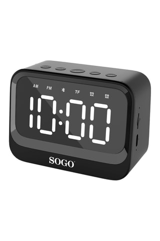 Draadloze Oplaadbare Bluetooth Wekker - 5 W - Zwart