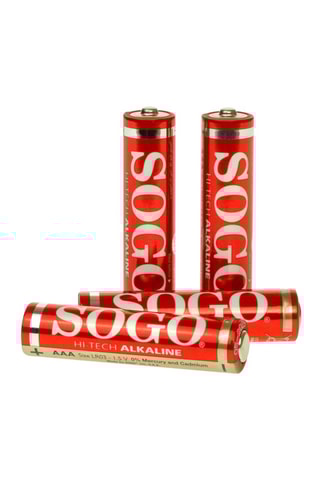 4 batterijen alkaline AAA