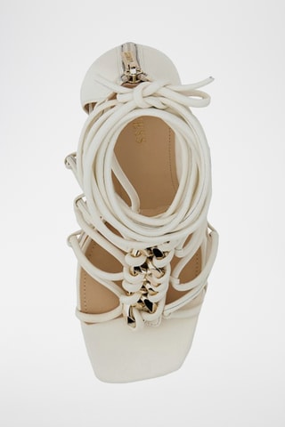 Spartiates en cuir Bini - Blanc