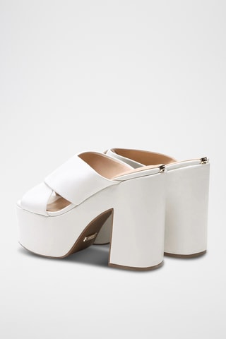 Sandales à talons en cuir - Blanc