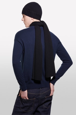 Echarpe en laine et cachemire - Noir