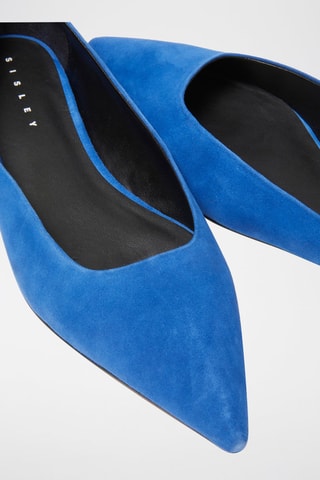 Ballerines en cuir de chèvre - Bleu