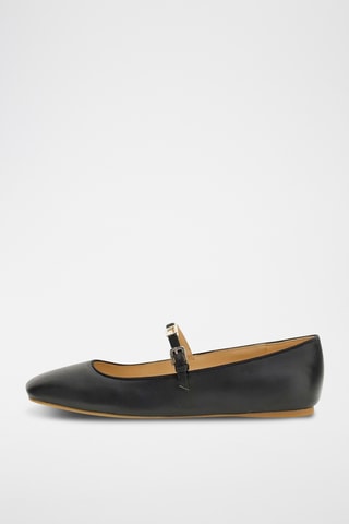 Babies en cuir de mouton - Noir